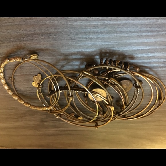 Assortment of Alex and Ani bracelets